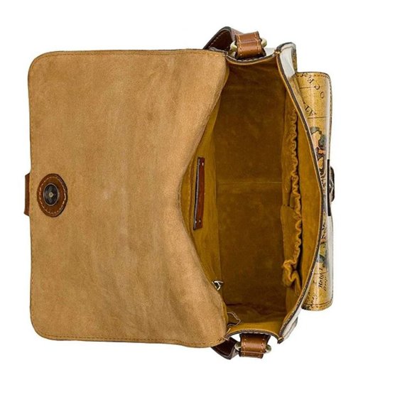 Patricia Nash Ilina Flap Crossbody Bag Vintage European Map - Picture 4 of 6